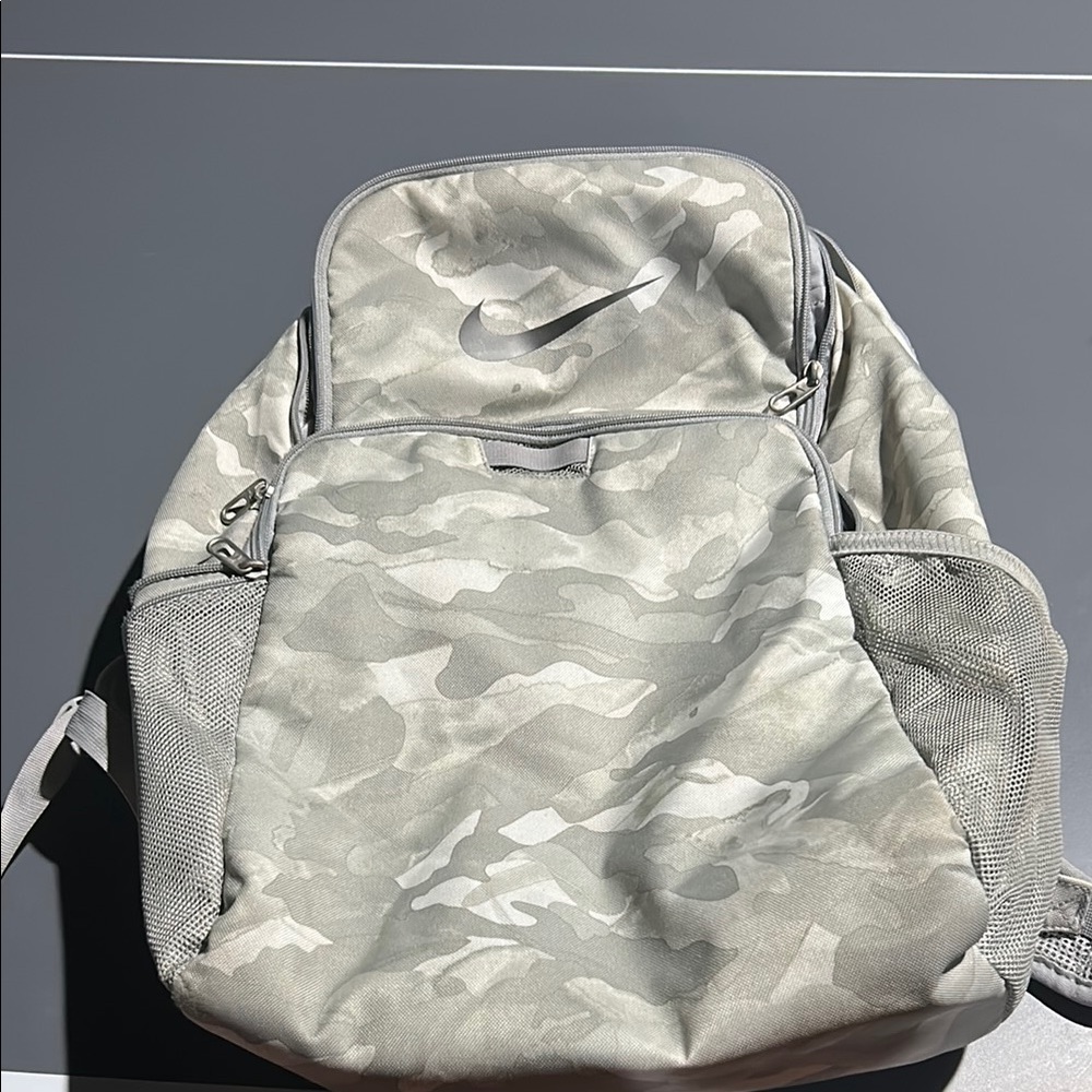 Nike Light Gray Camo Backpack